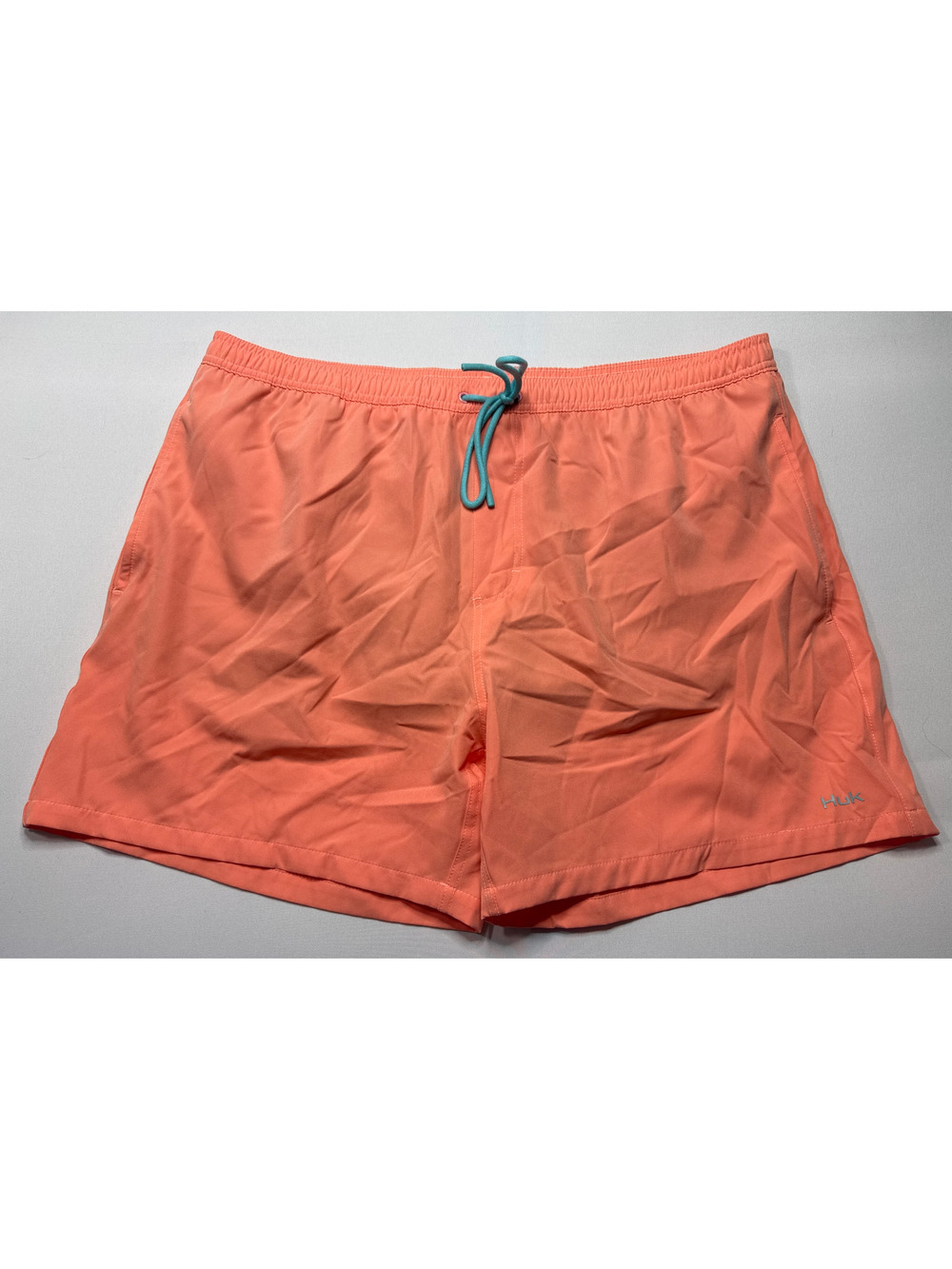 HUK Men's Orange Lined Drawstring‎ Swim Trunks Shorts - Size XXL (39x5)